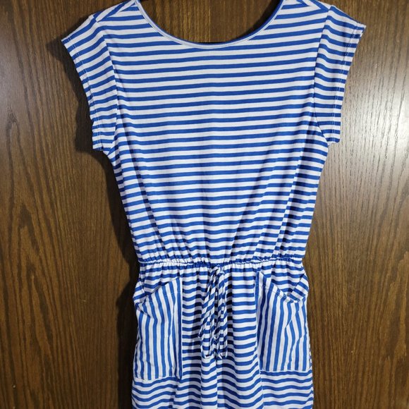 Super Cute Blue and White Stripe Romper Unbranded - Picture 1 of 9